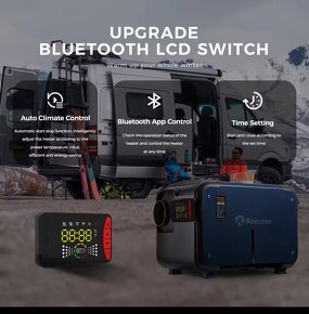 Naftové topení 5-8kW, 12/24/230V, auto start/stop, BT - 3