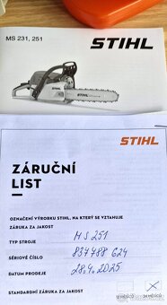 Prodám motorovou pilu STIHL MS 251 - 3