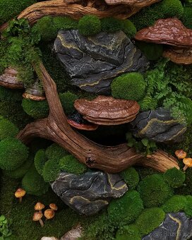 Mechový obraz / obraz ze stabilizovaného mechu - 3