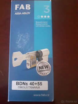 Cylindrická vložka FAB 40+55 - 3