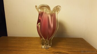 Hutní sklo ,váza . - 3