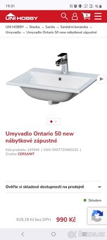 Zapustné umyvadlo Ontario 50 - 3