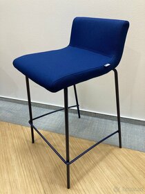 4 Barové židle čalouněné tmavě modré Rim Sitty - 3