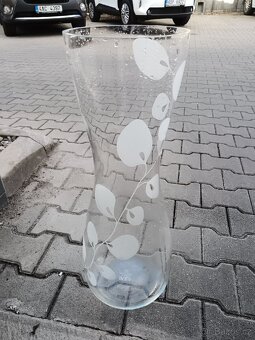 Váza IKEA velká 66 cm leptany vzor bez závad. - 3