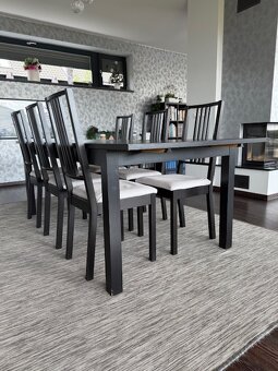 Jídelní stůl, 6 židlí, 2 barové židle (IKEA) - 3