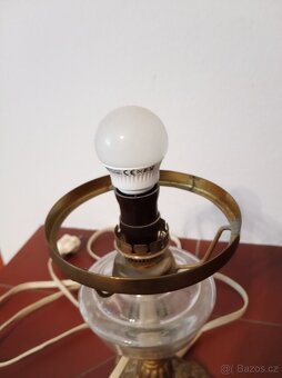 Retro elektrická petrolejová lampa - funkční - 3