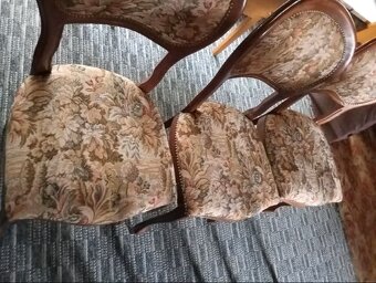 Židle jídelní masivní 5 ks - zámecký styl - 3