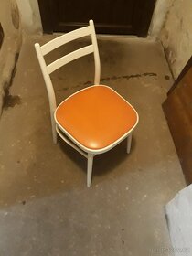 Židle s koženkovym sedákem - 3