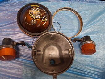 Jawa čz přední hliníkové světlo a blinkry - 3