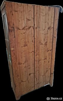 Skleník masiv antik retro rustikální skříň - 3