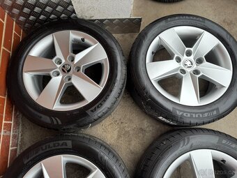 Alu 16" 5x112, škoda Ilias , letní pneu 85%, O3 - 3