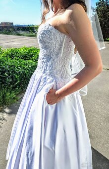 S-M LUXUSNÍ korzetové svatební šaty CRYSTAL - 3