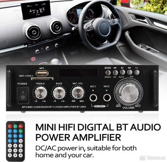 Bluetooth 5.0 stereo zesilovač 300W+300W 2kanálový ROZBALENO - 3