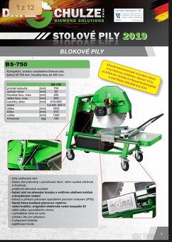 Stolní bloková stavební pila SCHULZE - Porotherm Vapis Beton - 3