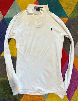 RALPH LAUREN PÁNSKÉ WHITE BÍLÉ POLO TRIKO S - 3