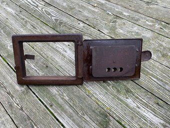 kamna stará kamna pec komponenty dvířka popelník - 3