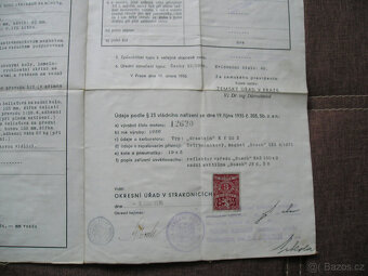 motocykl ČZ 175 ccm starý techničák rok 1936 ČZ Strakonice - 3