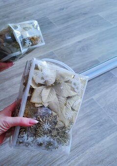 Vánoční ozdoby, květ, vločka,m. Různé barvy - 3