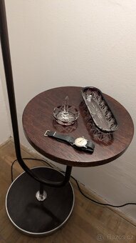 Funkcionalismus - starožitná chrom lampa + sklo Egermann - 3