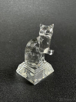 Ruckl Soška, plastika Kočka 8 cm, křišťálové sklo - 3