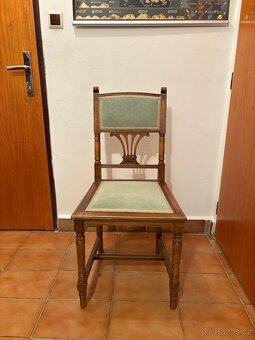 Stylová retro židle z masivu – 6 ks k dispozici (1 000 Kč/ks - 3