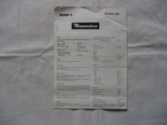 Prospekt  auto škoda rok 1970 - 3