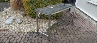 Nerezový pult 180 cm + dřez vpravo (180 x 60 x 92) - 3
