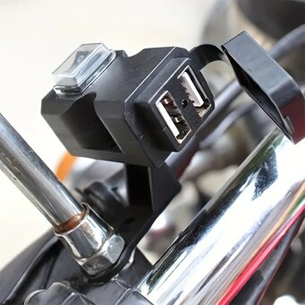 USB dvojzásuvka na motorku 12-24V s vypínačem - 3