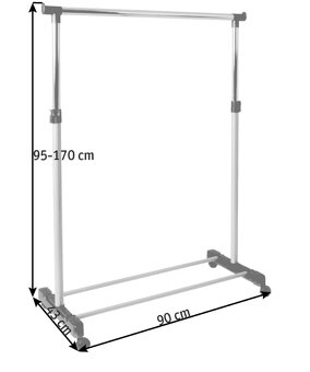 Pojízdný šatní stojan - štendr - 3