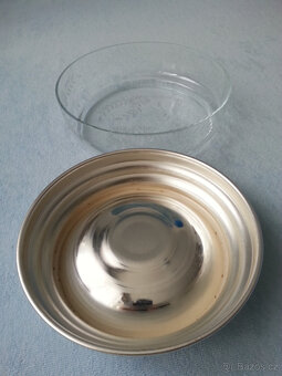 Nástolec skleněný s kovovým podstavcem - 3