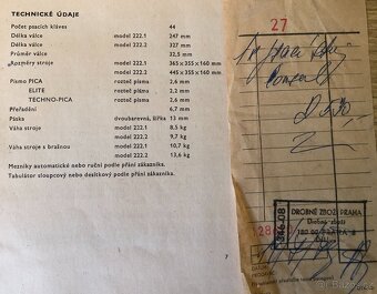 Prodám retro - mech. psací stroj Consul - 3