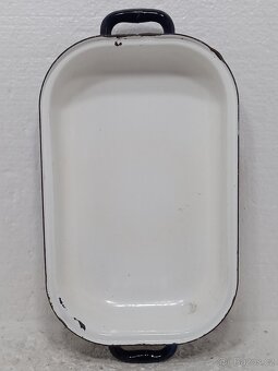 Starý modrý smaltovaný pekáč ČSSR - 3