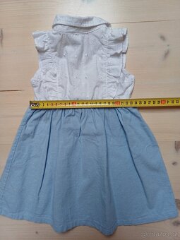 Bílomodré šaty vel 86 - 92 - 3