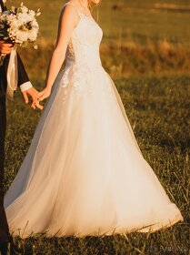 Krásné svatební šaty vel. 36 - 42 - 3