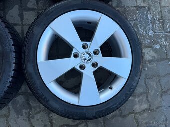 ORIGINÁL Alu Škoda DENOM R17, 5x112 - ZIMNÍ PNEU - 3