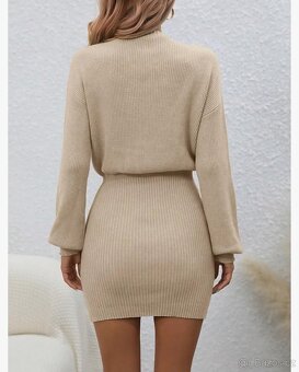 Dámské sexy svetrové šaty vel. XL - 3