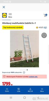 Hliníkový žebřík 3x6 multifunkční 6 v 1 Parkside - 3