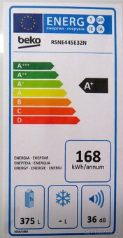 CHLADNIČKA BEKO 185 cm, ZÁRUKA RSNE445E3 - 3