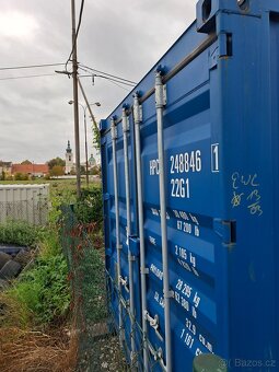 Modrý lodní kontejner 20' se 3 dveřmi – flexibilní. - 3