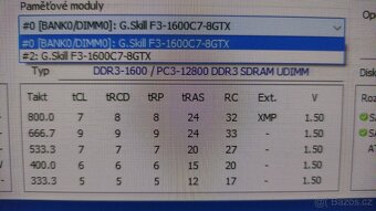 16GB DDR3 1600 CL 7-8-8-24 1,5V XMP G.Skill TridentX - 3