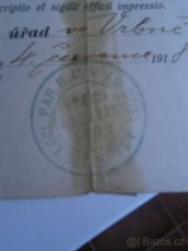 ARCIDIECÉSE PRAŽSKÁ KŘESTNÍ LIST . Kolky rok 1910 . - 3