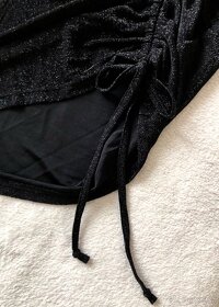 Černá třpytivá sukně - 3