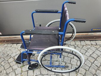 invalidní vozík PLNÁ kola, skládací, i na DOBÍRKU - 3