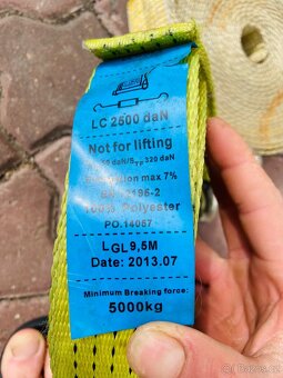 Prodám upínací popruhy 2x 10 m s ráčnami - 3