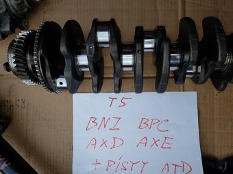 vw skoda kliková hřídel 1,6 TDi 1,9TDi 2,0TDi , 5V T5 2,5TDi - 3