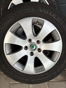 ALU kola Škoda 5x112 letní pneu 215/60 R16 - 3