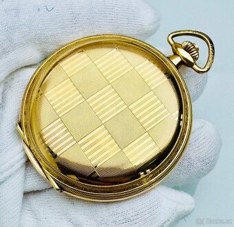 PÁNSKÉ ART DECO KAPESNÍ HODINKY S ETUI A ŘETÍZKEM - 3