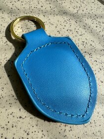 Modrá kožená klíčenka Porsche přívěšek na klíče - NOVÁ - 3