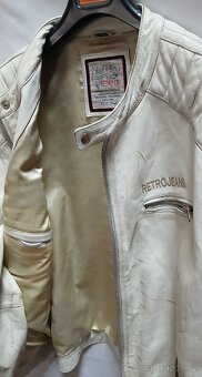 Kožená pánská bunda Retro jeans - 3