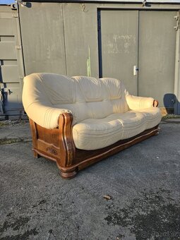 Sedačka kožená, třímístná - 3